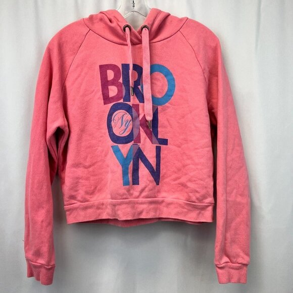 Aeropostale Womens Pink Long Sleeve Drawstring Pullover Hoodie Size Small - Picture 1 of 10
